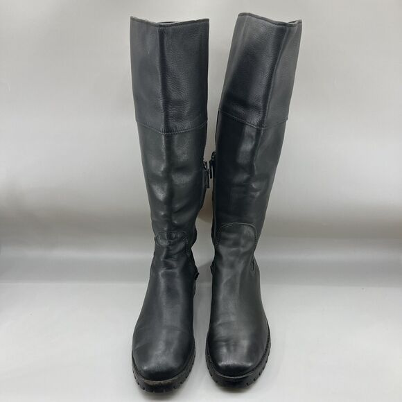 Cole‎ Haan Kensington Boots Women Size 7 B Shoes Black Leather Zip Up Waterproof - Picture 2 of 8